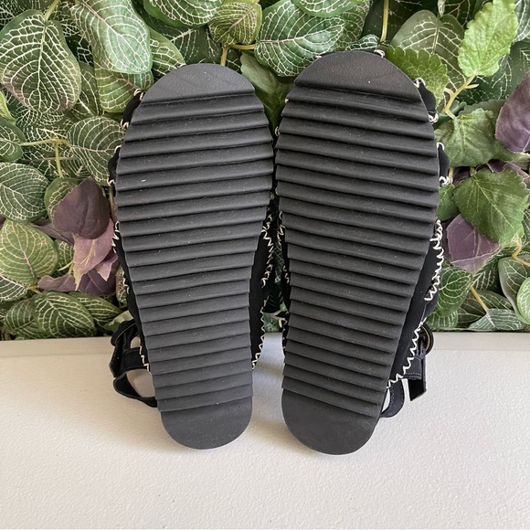 FARM Rio Zigzag Stitch Sandals Womens
L Black Leather Vegan Bohemian size 7 - Picture 7 of 8